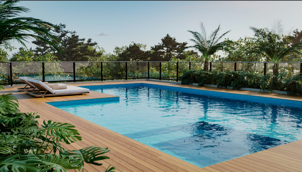 Piscina — Residencial Kawakubo, Praia Grande, Ubatuba/SP
